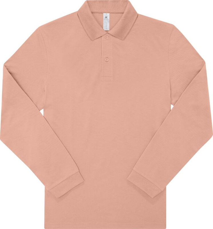 Pánské bavlněné piqué polo s dlouhým rukávem 210 B&C