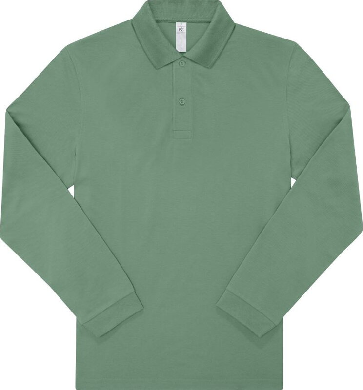 Pánské bavlněné piqué polo s dlouhým rukávem 210 B&C