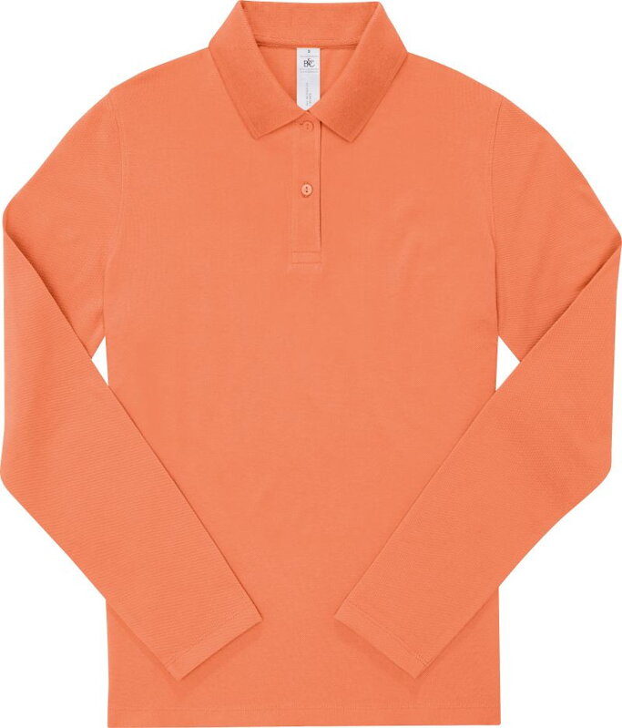 Dámské bavlněné piqué polo s dlouhým rukávem 210 B&C Dámské bavlněné piqué polo s dlouhým rukávem 210 B&C