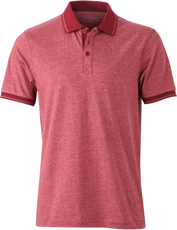 Pánské žerzejové melírované polo James & Nicholson Pánské žerzejové melírované polo James & Nicholson
