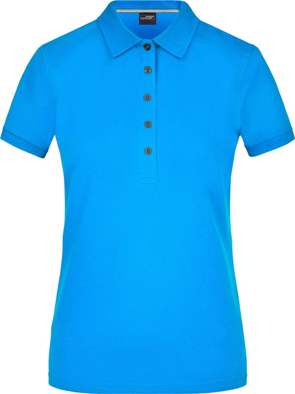 Dámské piqué polo z pima bavlny 5 knoflíků krátký rukáv James Nicholson Dámské piqué polo z pima bavlny 5 knoflíků krátký rukáv James Nicholson