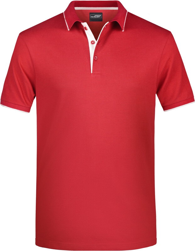 Pánské piqué polo s légou v kontrastu & proužkem 100% česaná bavlna James Nicholson Pánské piqué polo s légou v kontrastu & proužkem 100% česaná bavlna James Nicholson