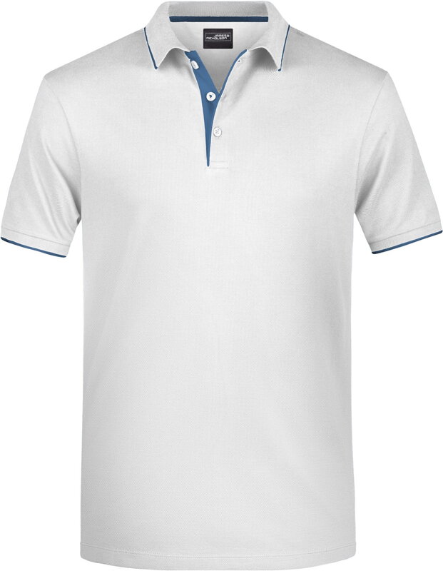 Pánské piqué polo s légou v kontrastu & proužkem 100% česaná bavlna James Nicholson Pánské piqué polo s légou v kontrastu & proužkem 100% česaná bavlna James Nicholson