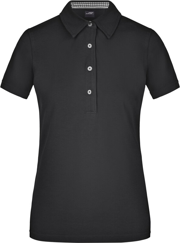 Dámská polo košile kostkovaný kontrast 100% česaná bavlna James Nicholson Dámská polo košile kostkovaný kontrast 100% česaná bavlna James Nicholson