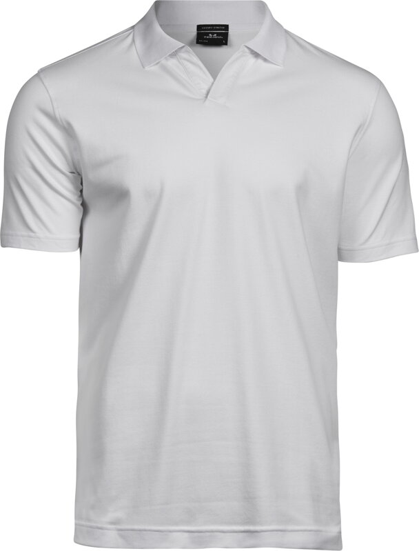 Pánské luxusní elastické piqué polo bez knoflíků z těžké bavlny TEE JAYS