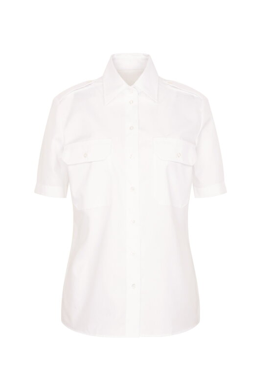 Dámská pilotka s krátkým rukávem slim fit v bílé barvě 100 % bavlna Seidensticker Dámská pilotka s krátkým rukávem slim fit v bílé barvě 100 % bavlna Seidensticker