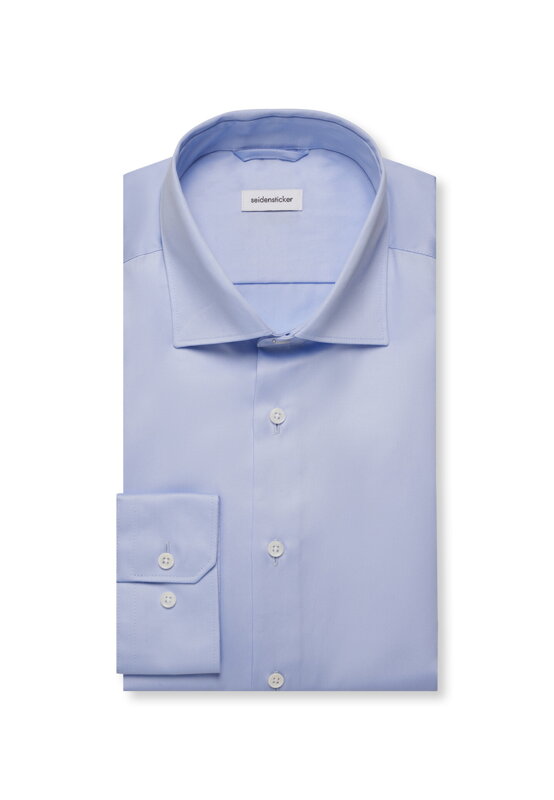 Seidensticker luxusní pánská modrá Regular fit košile Cover Easy Care satén