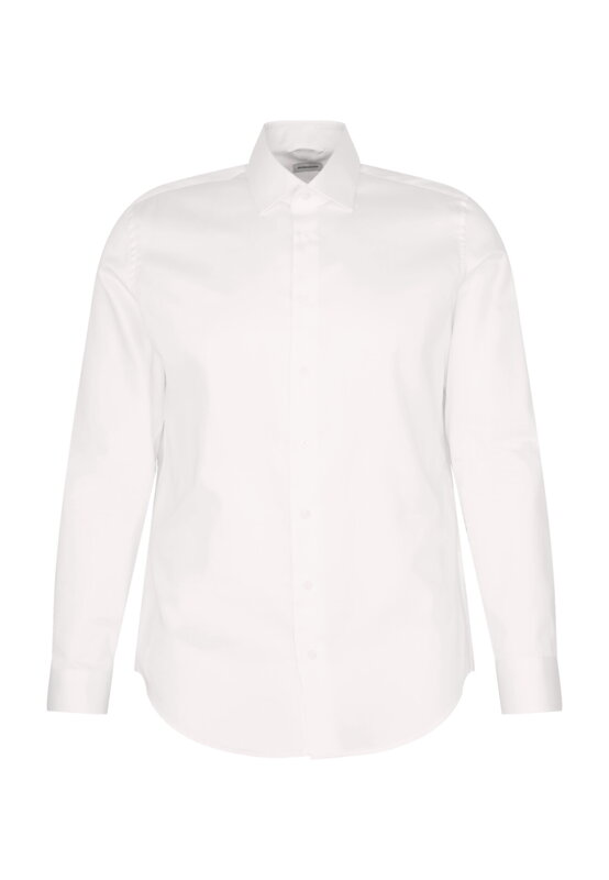 Seidensticker luxusní pánská bílá Slim fit košile Cover Easy Care satén