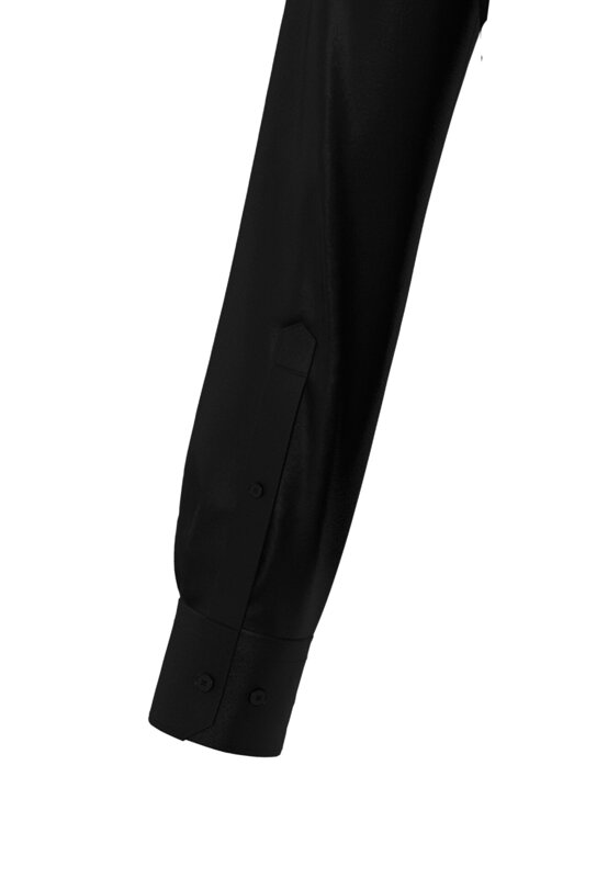 Seidensticker luxusní pánská černá Slim fit košile Cover Easy Care satén