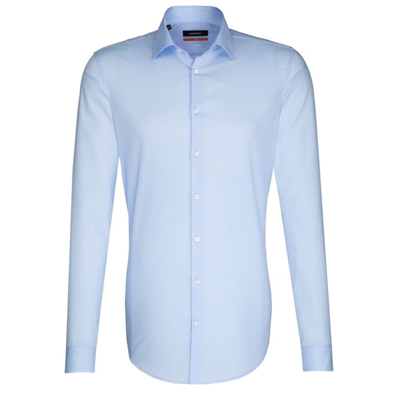 Pánská modrá nežehlivá košile Slim fit Seidensticker Prodloužený rukáv