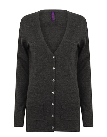 Dámský Slim fit pletený cardigan do V Henbury Dámský Slim fit pletený cardigan do V Henbury