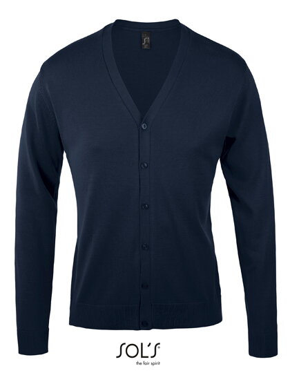 Pánský pletený cardigan Slim fit s výstřihem do V Golden Sol's Pánský pletený cardigan Slim fit s výstřihem do V Golden Sol's