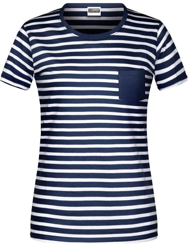 Elegantní námořnické tričko s kapsičkou dámské James Nicholson