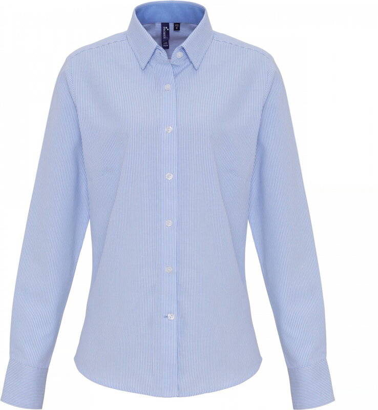 Dámská proužkovaná košile s kontrastem Oxford classic fit Easy Care Premier Stripes