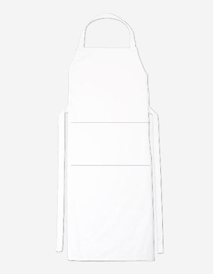 Laclová dlouhá zástěra s dělenou kapsou 110x75 cm CG Workwear Laclová dlouhá zástěra s dělenou kapsou 110x75 cm CG Workwear