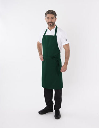 Jednoduchá dlouhá zástěra s laclem Dennys London