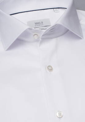 1863 BY ETERNA luxusní keprová košile bílá Slim Fit super soft Non Iron