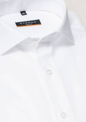 ETERNA Slim Fit stretch košile pánská čistě bílá nežehlivá úprava Business límec