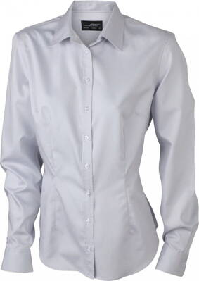 Dámská košilová halenka James&Nicholson dlouhý rukáv 100% bavlna Rypsový kepr Easy Care