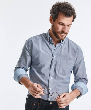 Russell pánská casual košile Button-down Bio bavlna 100% Oxford Slim fit