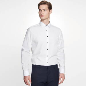 Pánská nežehlivá košile Shaped fit s dlouhým rukávem bílá barva Seidensticker