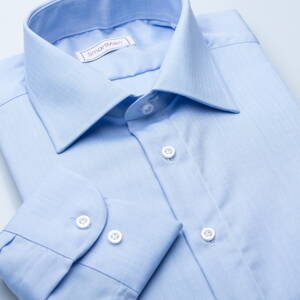SmartMen modrá pánská košile rybí kostra Blue Herringbone Slim fit