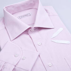 SmartMen pánská košile růžový proužek - Business Regular fit