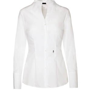 Dámská elegantní bílá non iron slim fit košile s dlouhým rukávem Seidensticker