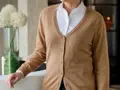 Dámský cardigan do V Sofia merino vlna Brook Taverner