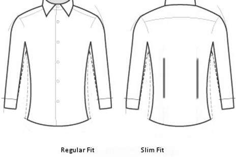 Moderní střih košile Slim fit a pohodlný Regular fit